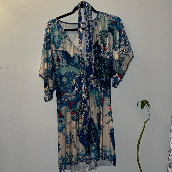 BlackMilk WOMAN IN BLUE SLINKY PLAYSUIT - LIMITED - Picture 3 of 3